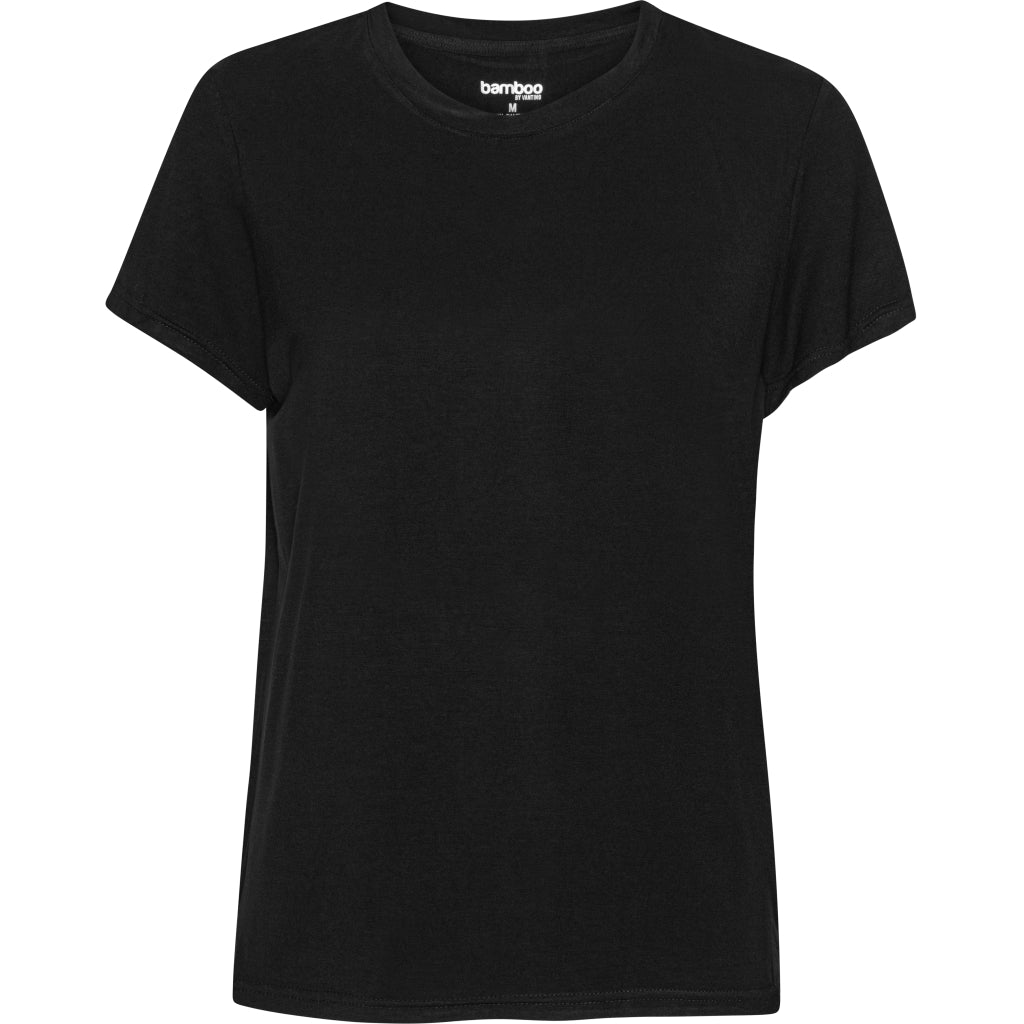VANTING BAMBUS Kortærmet T-SHIRT Black VT2619C