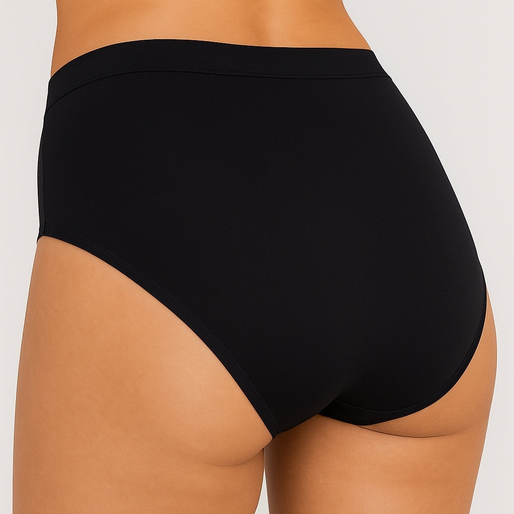 Vanting Sømløs bikinitrusse VT2711B Sort/Hvid