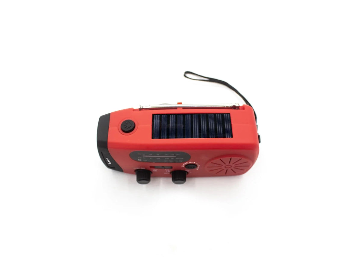 DENVER SCR-2007 - Emergency Radio - Solar - Dynamo - 2000 mAh Powerbank - FM - FM - Mono - Rød