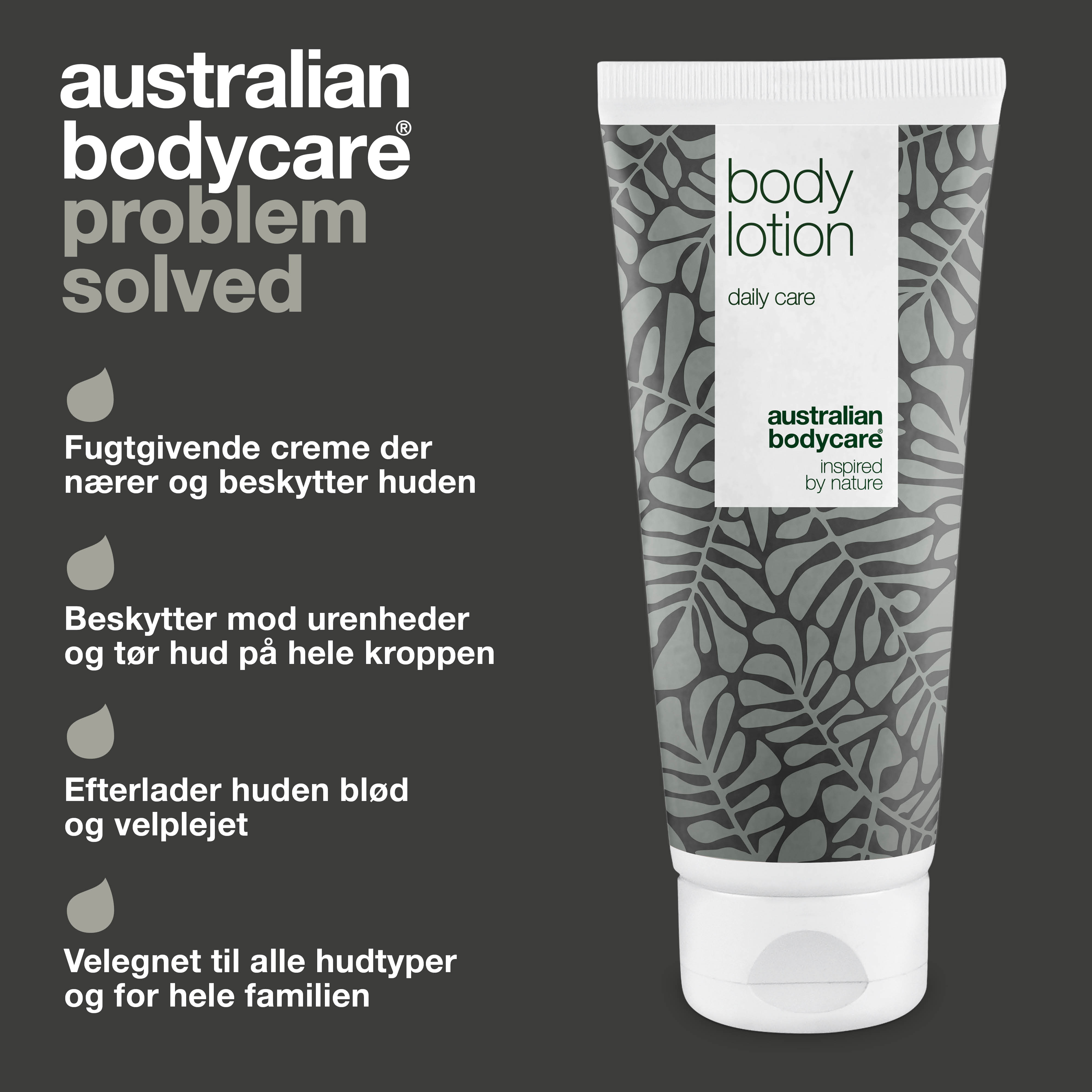 Body Lotion til tør hud og mod bumser — Fugtgivende creme til tør og uren hud på kroppen