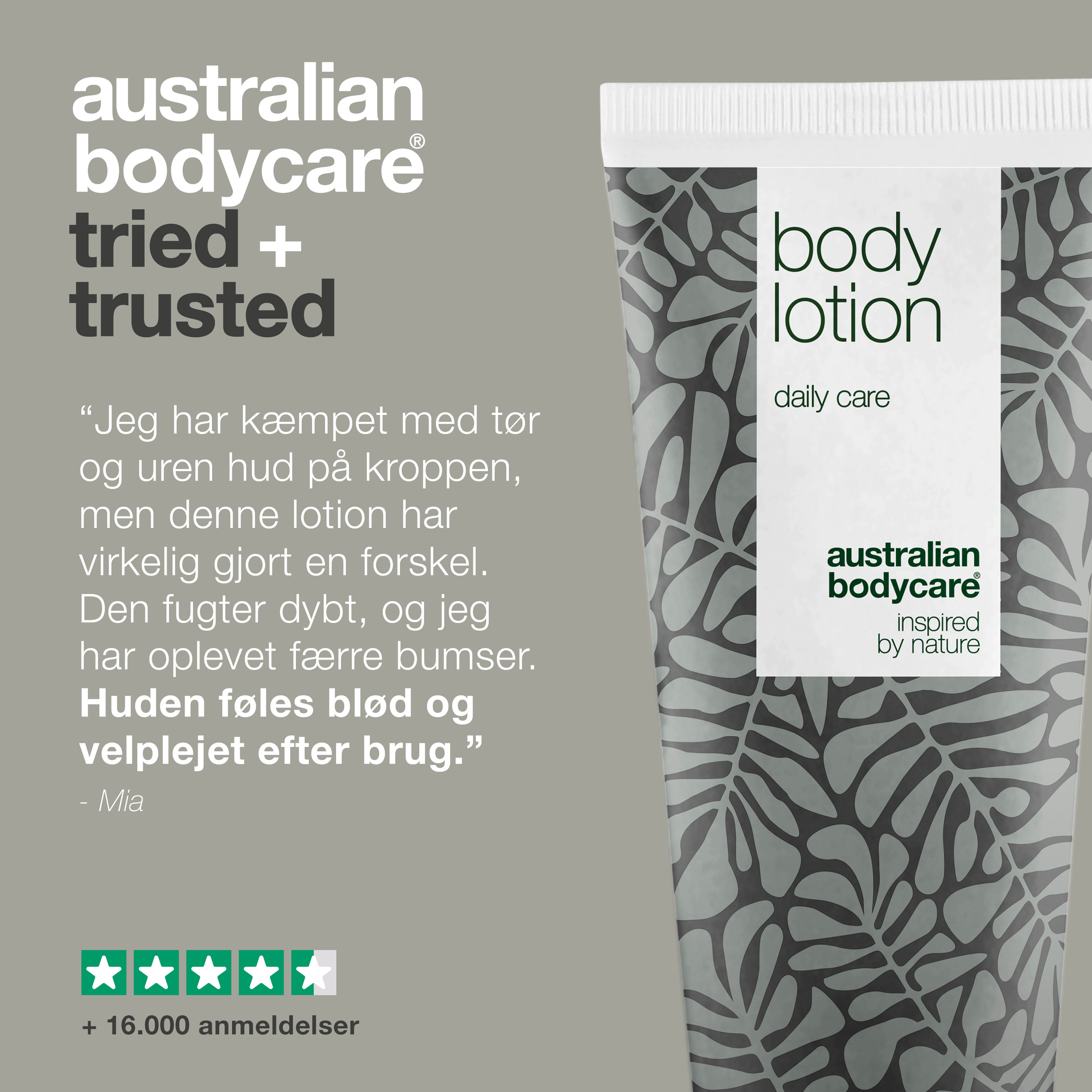 Body Lotion til tør hud og mod bumser — Fugtgivende creme til tør og uren hud på kroppen