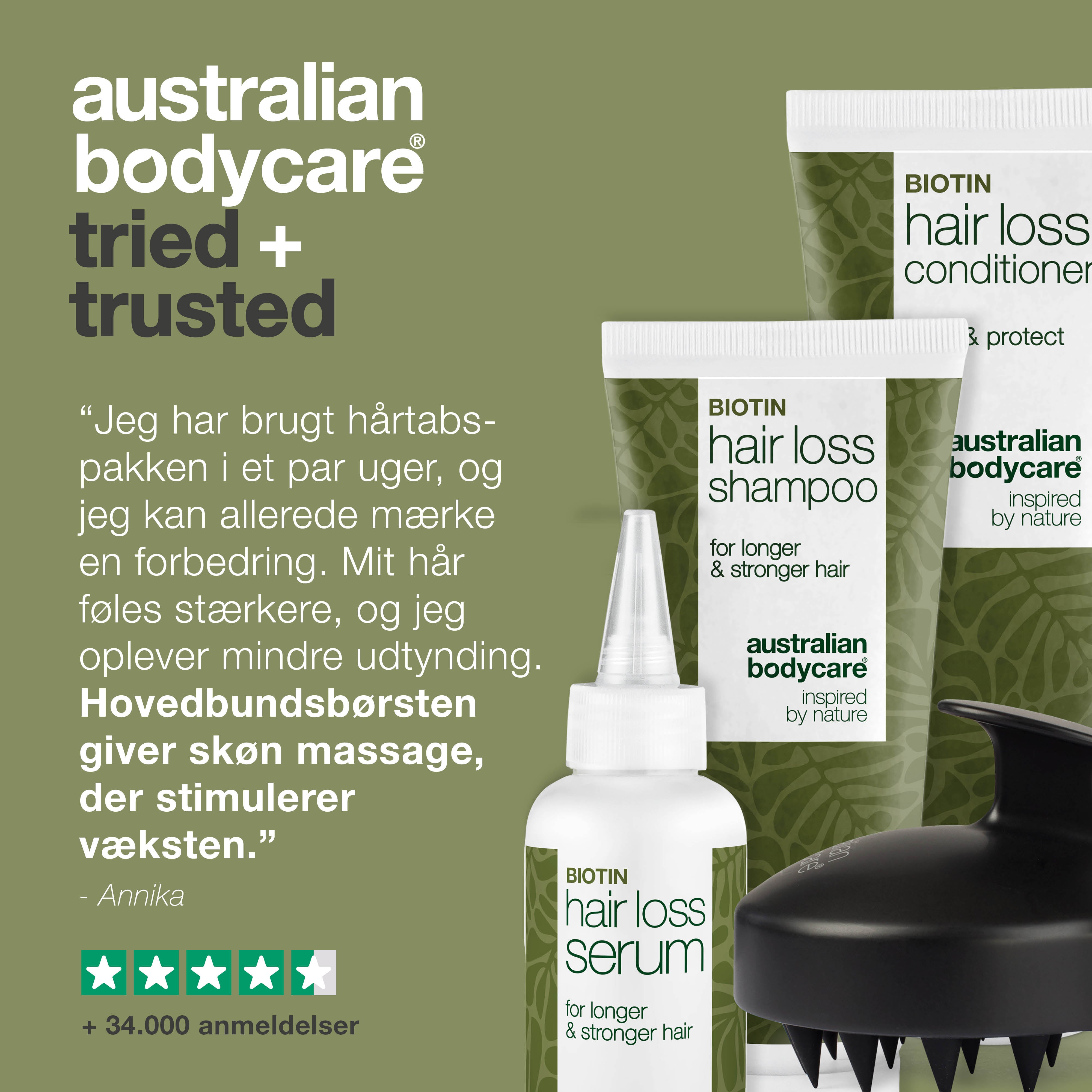 Den ultimative hårtabspakke — 4 produkter ved hårtab, udtynding og beskadiget hår