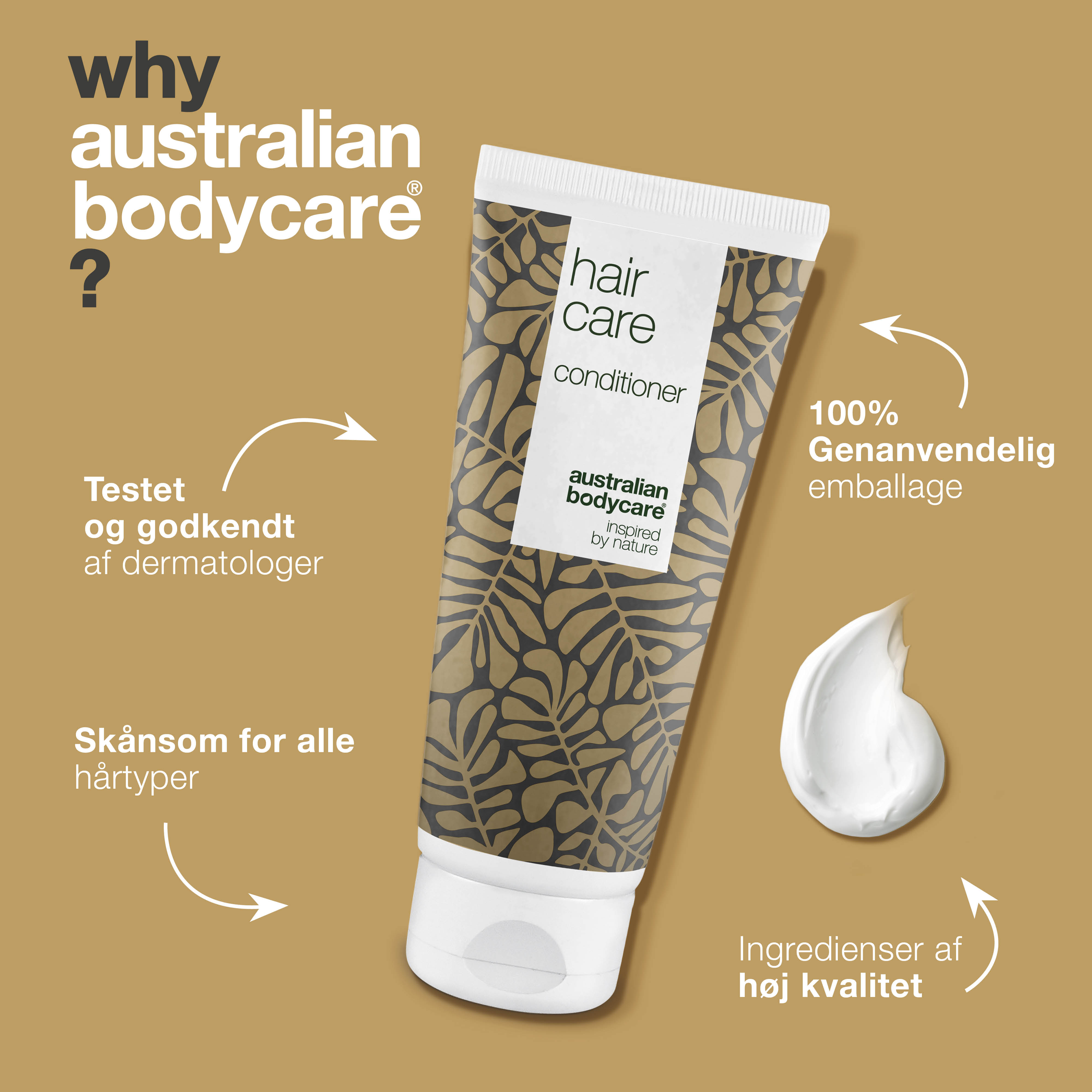 Balsam til tør hovedbund, skæl og kløe — Conditioner til irriteret hovedbund og daglig pleje af håret