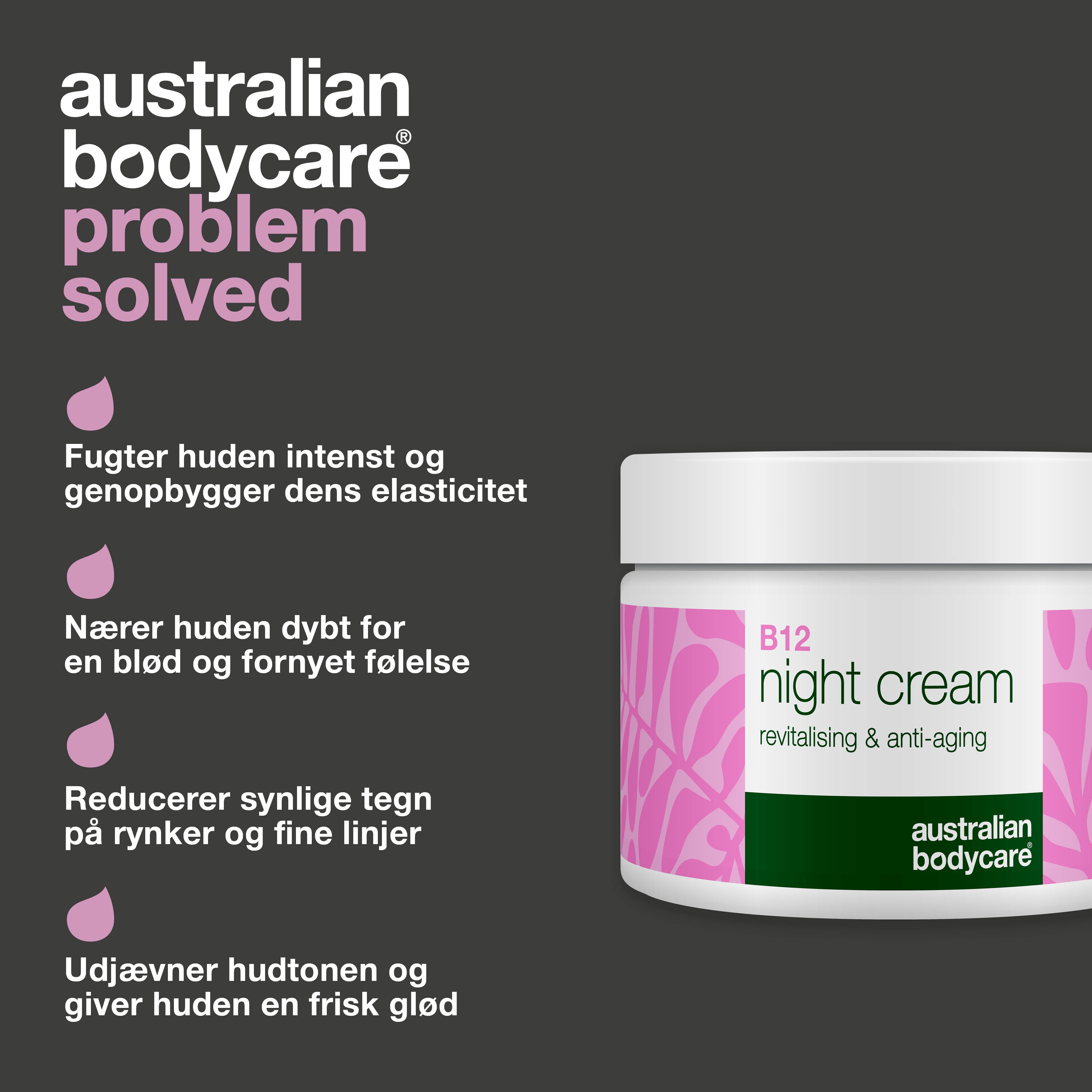 B12 Natcreme – Næring og Anti-Age til Blød og Strålende Hud — B12 Natcreme fugter, opstrammer og fornyer huden med naturlig glød.