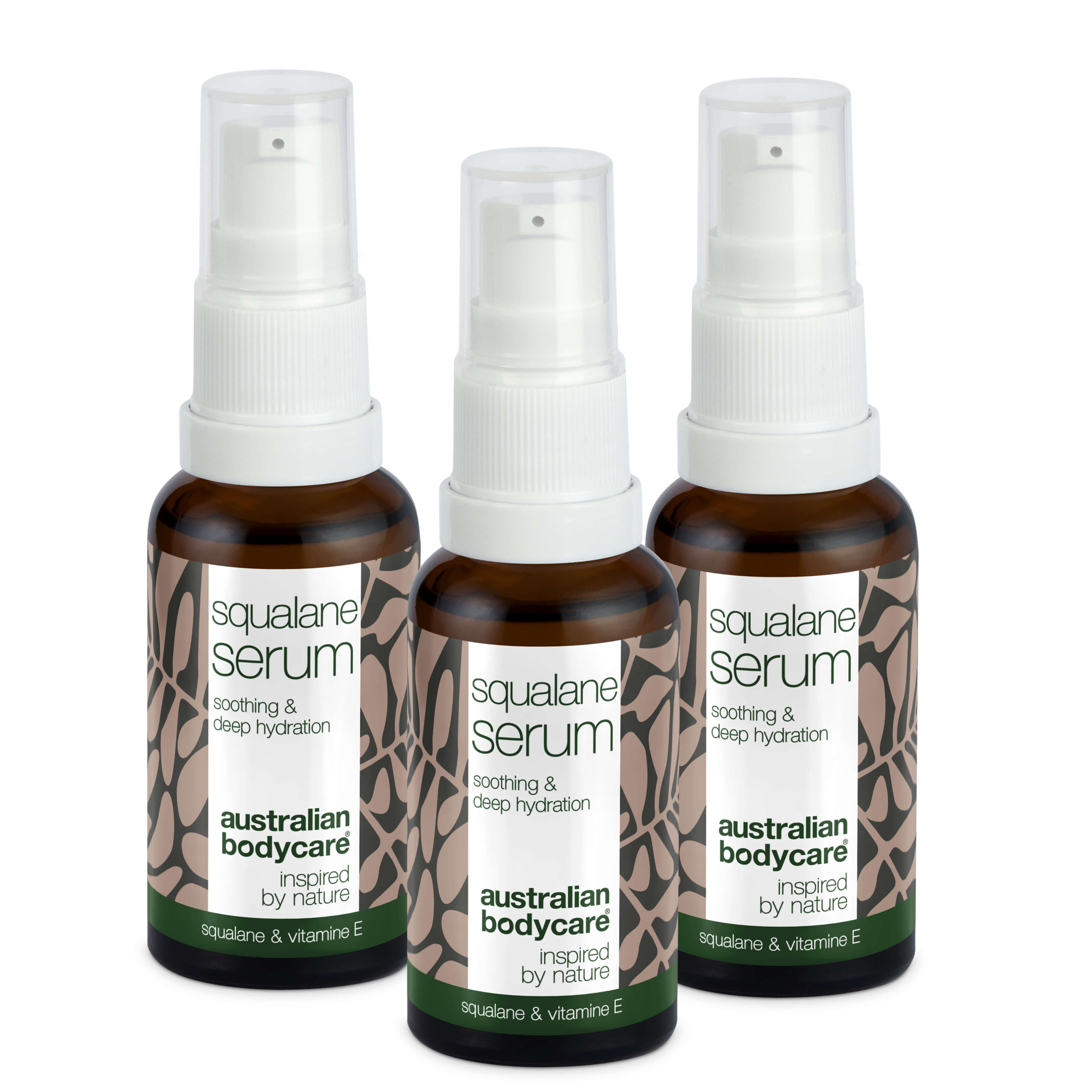 Fugtgivende ansigtsserum med Squalane & E-vitamin — Squalane & E-vitamin giver dyb hydrering til tør hud. Let, ikke-fedtet serum, der efterlader huden blød og smidig.