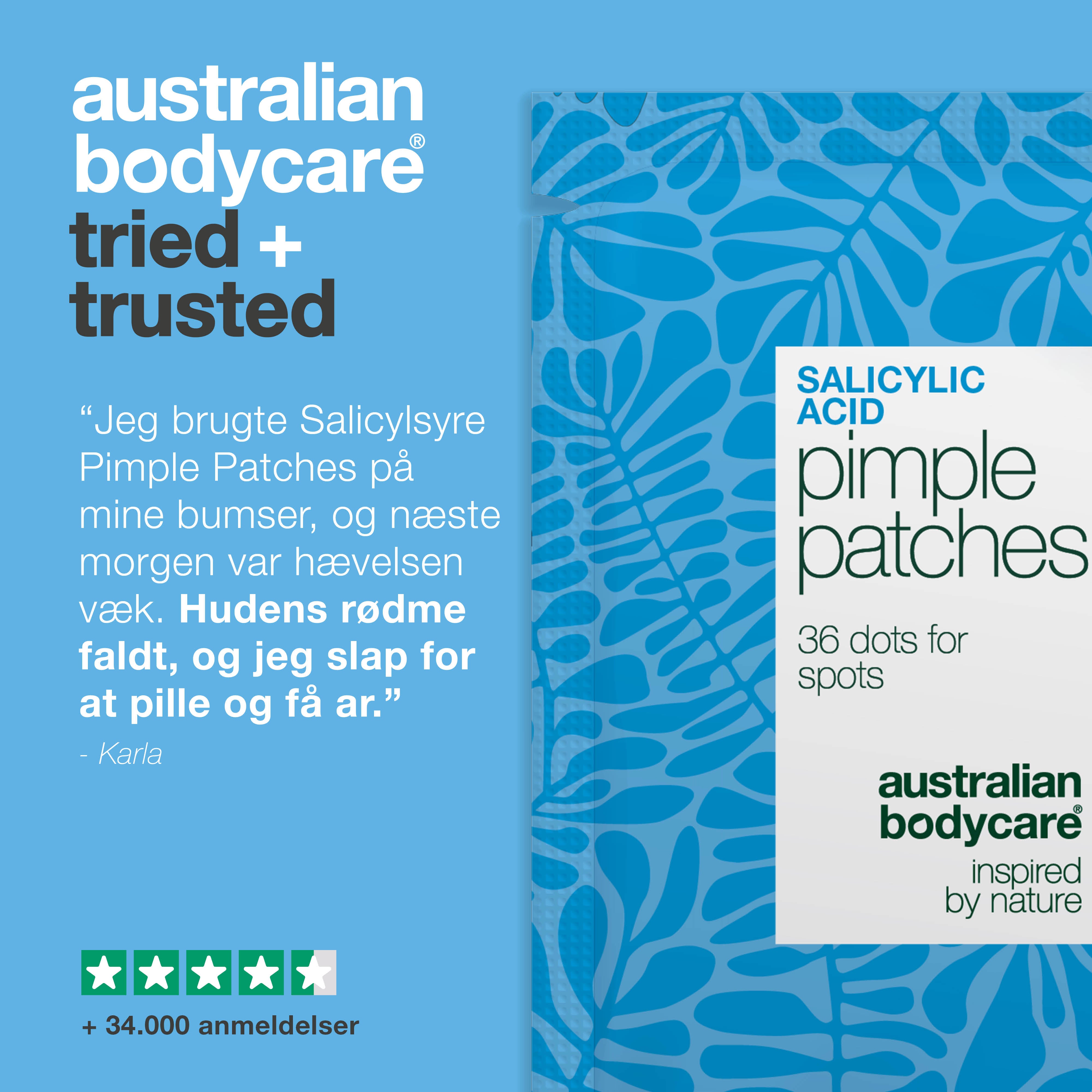 Salicylsyre Pimple Patches mod bumser og fedtet hud — Salicylsyre Pimple Patches mod bumser og hudorme. Med salicylsyre, grøn te og hyaluronsyre for rolig og ren hud.