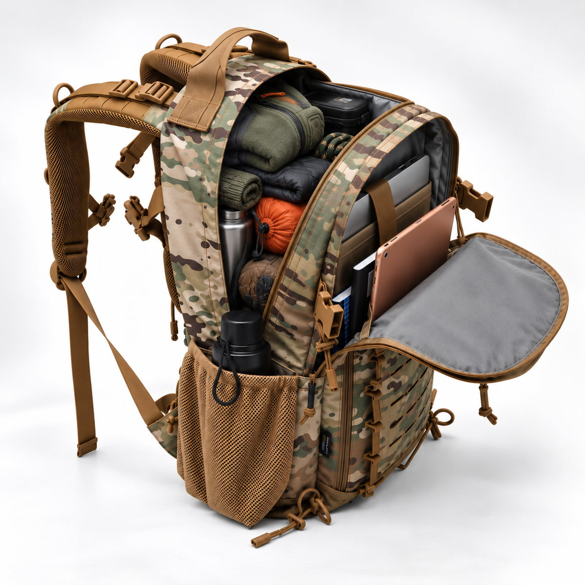 Trekker 30 – Vandrerrygsæk 30L med MOLLE & Aluminiumsstøtte
