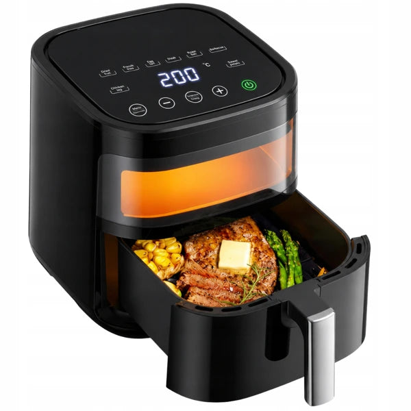 Verk Group Airfryer 1200w 4l touchpanel 8 programmer