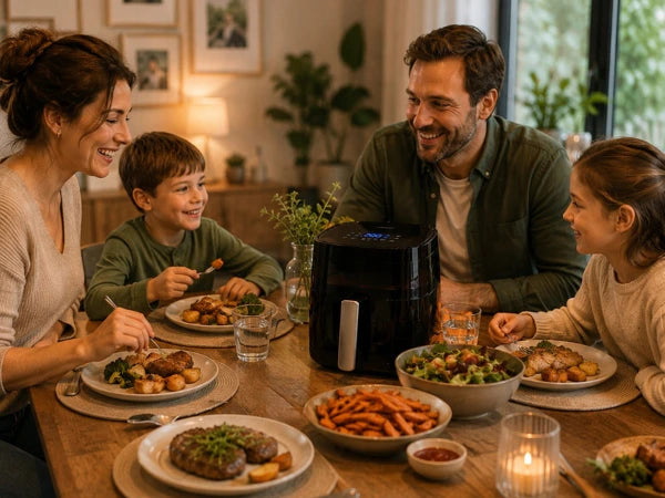 Verk Group Airfryer 1200w 4l touchpanel 8 programmer