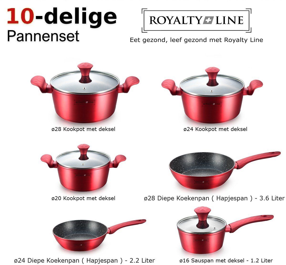 Royalty Line RL-FD10 Køkkensæt 10 dele NYHED