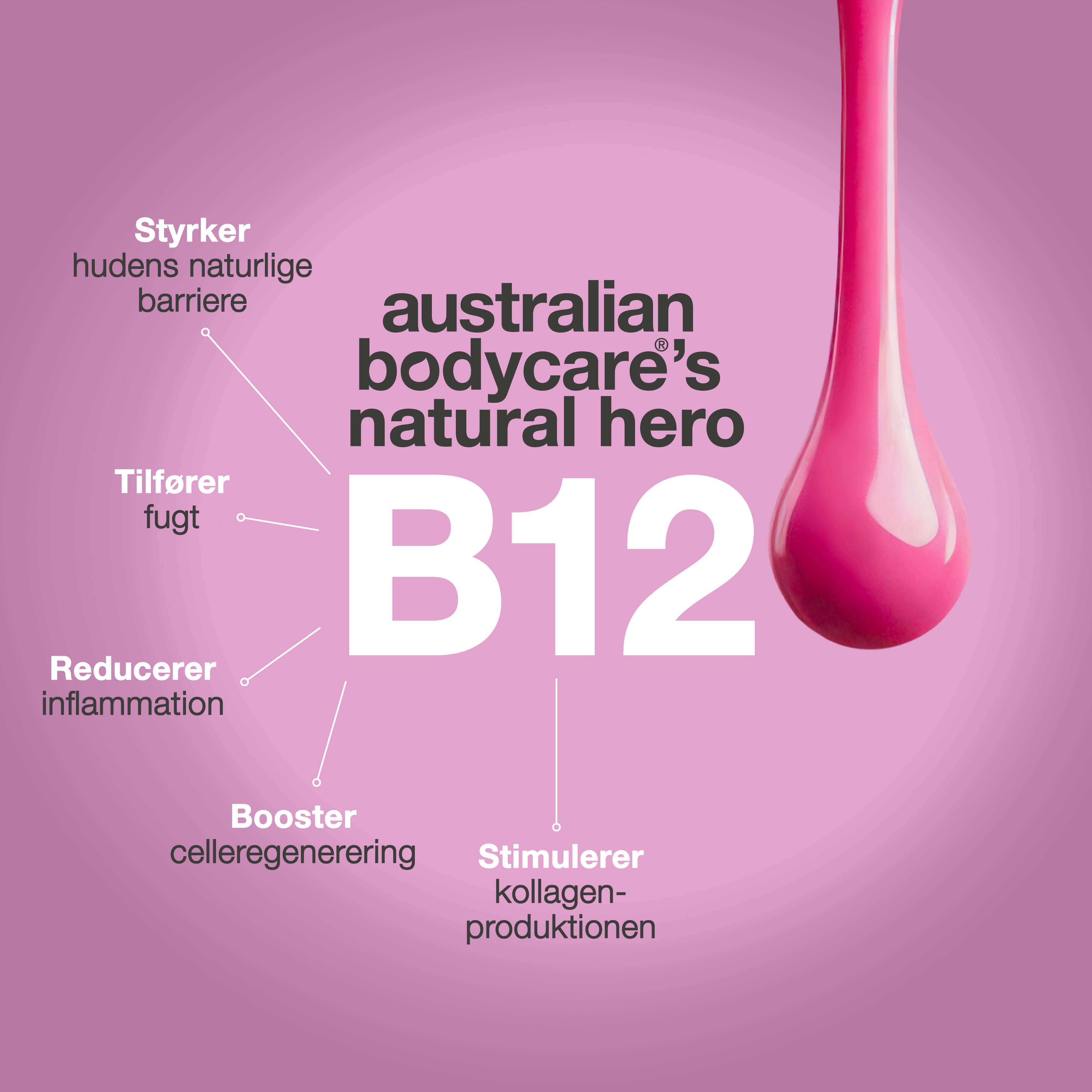 Hudplejesæt med B12 – Ansigtsrens, Serum og Ansigtscreme — Hudplejesæt med B12 for glat og sund hud. Indeholder rens, serum og creme til daglig fugt og pleje.