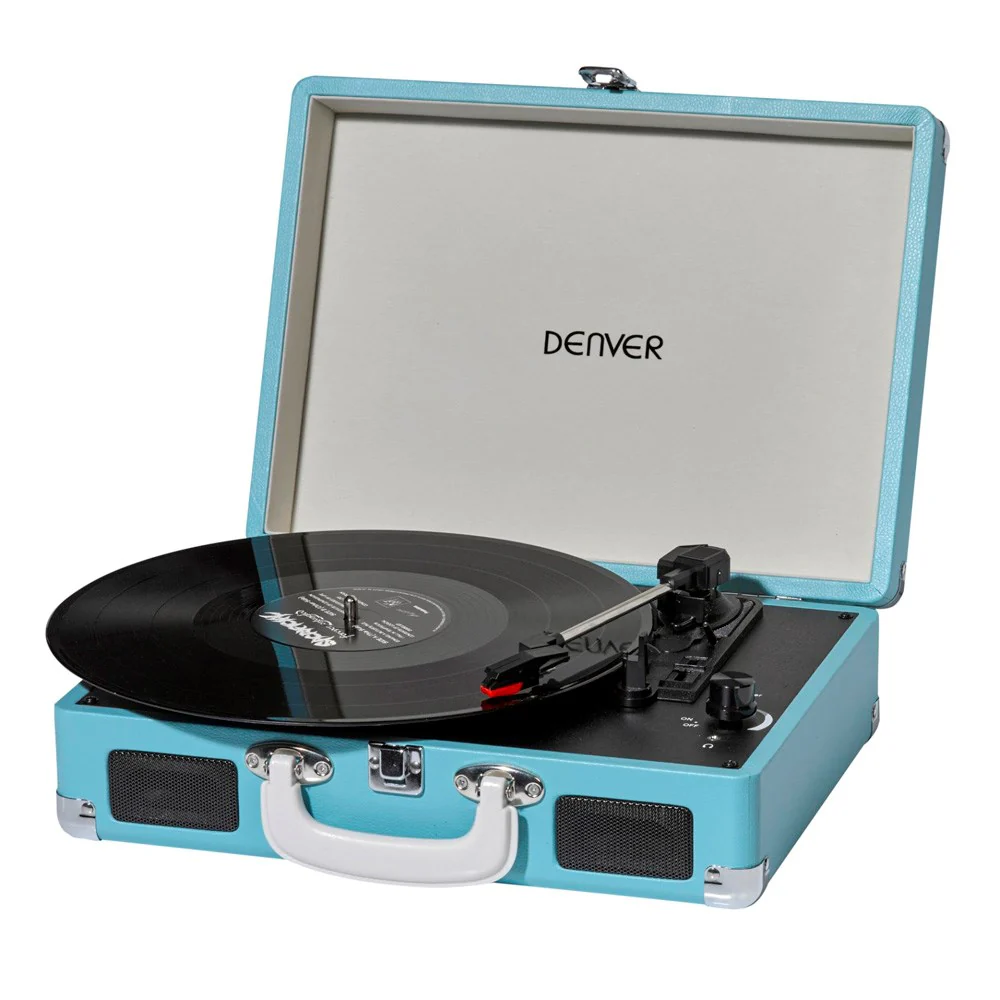 DENVER VPL-120 Blue/RED USB Transportabel pladespiller