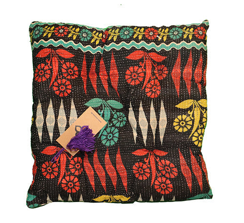 Kantha vintage hynde 40*40 cm bomuld