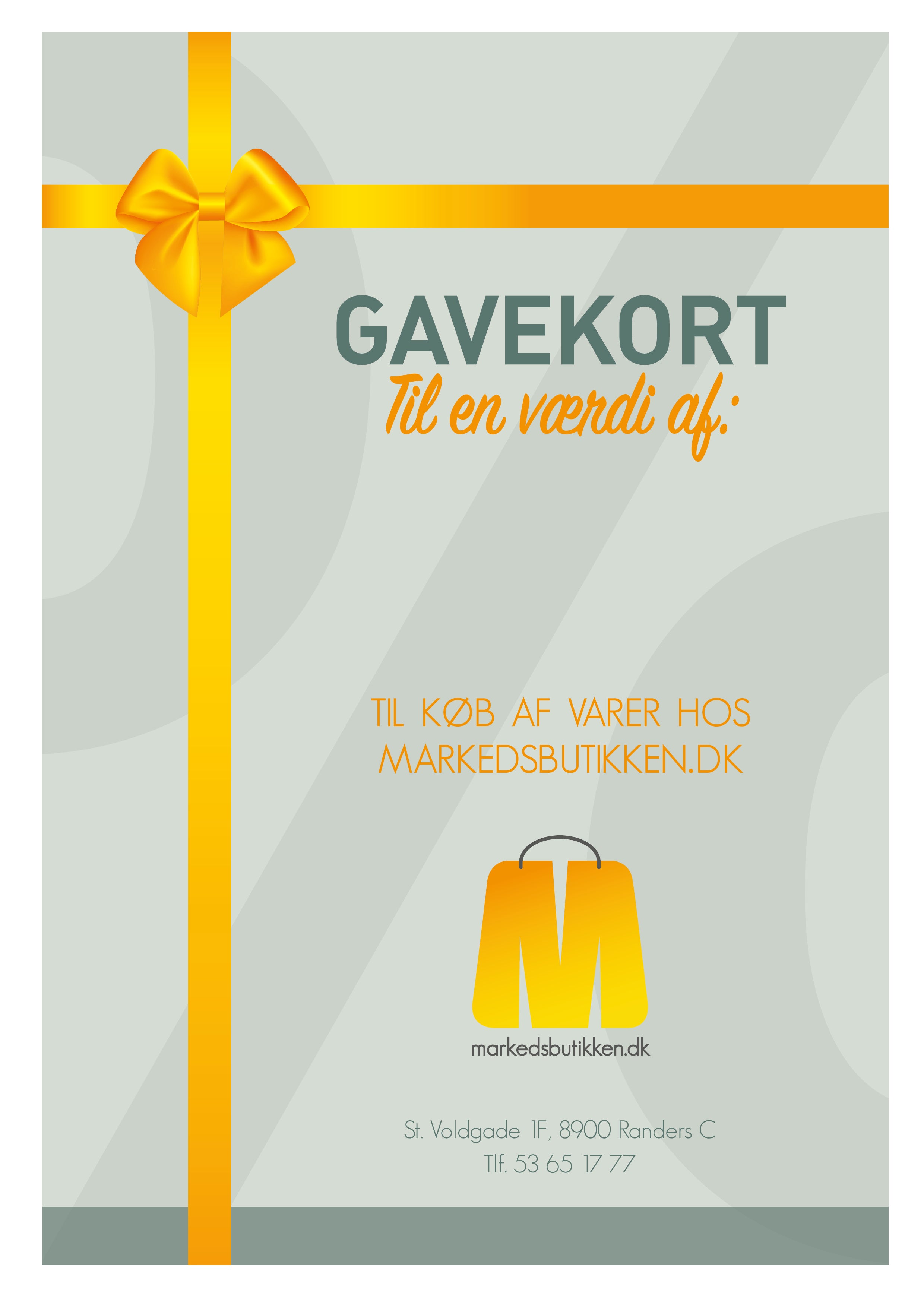 GAVEKORT Markedsbutikken.dk