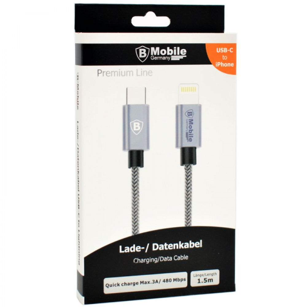 B Mobile Kvalitets USB lade/datakabel til Iphone - Samsung - M.fl.