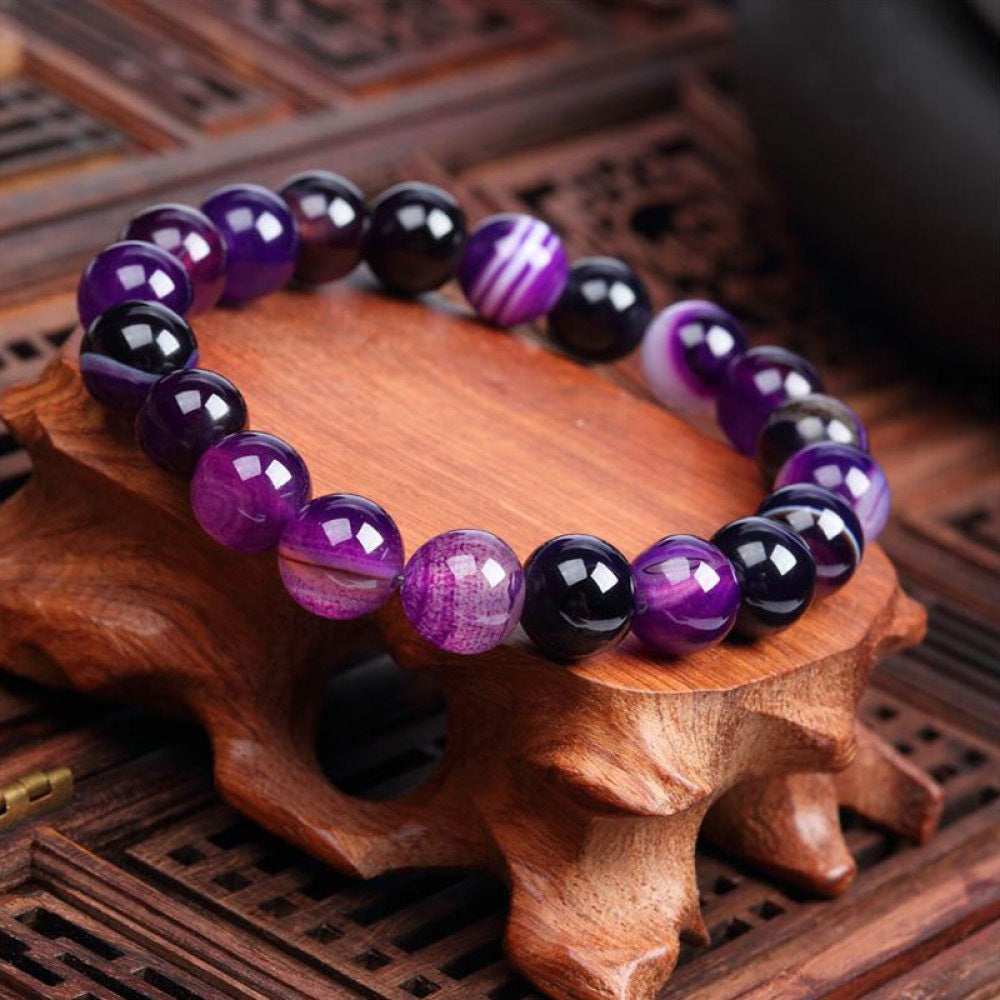 Armbånd "spiritualitet" i violette agates
