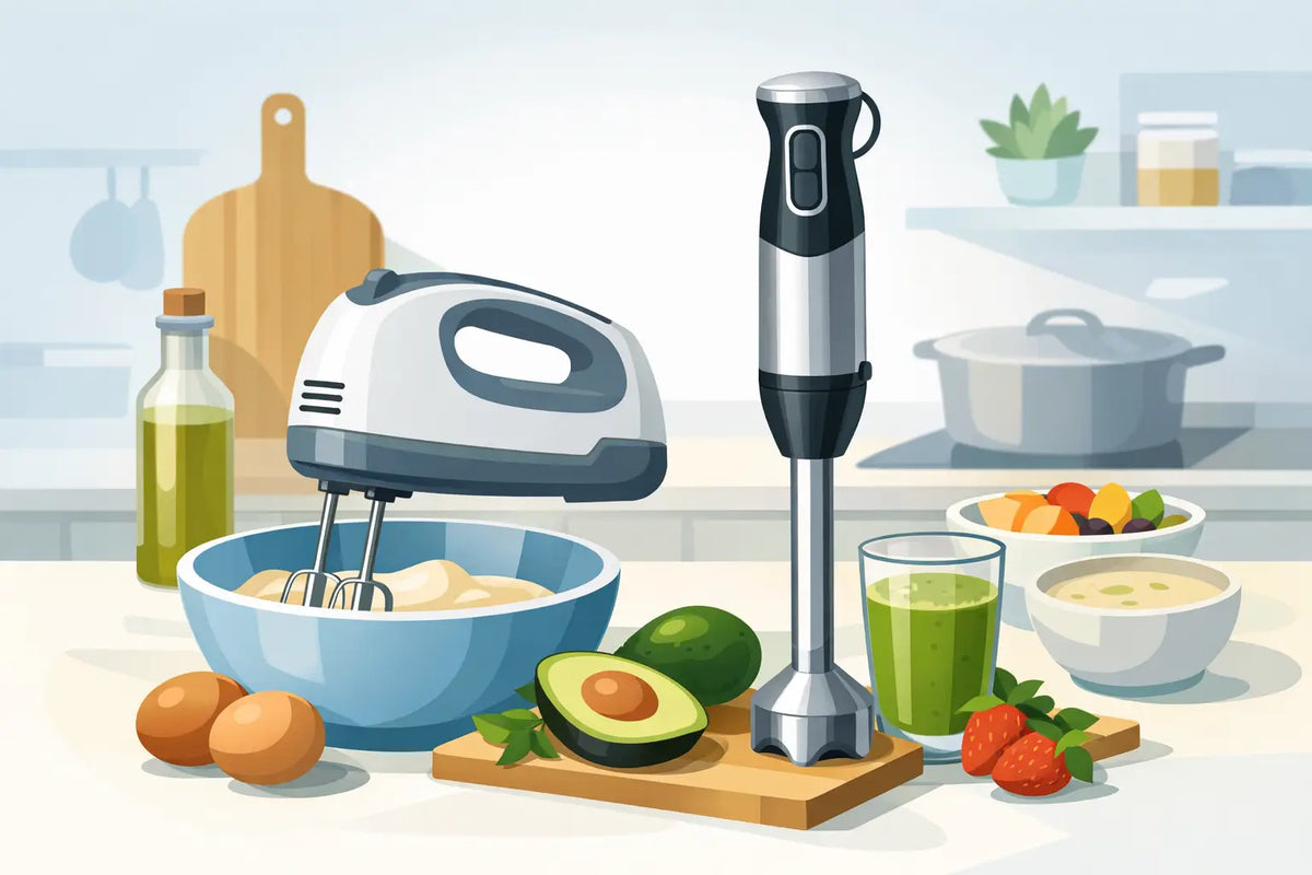 Håndmixer og stavblender til det rette køkken