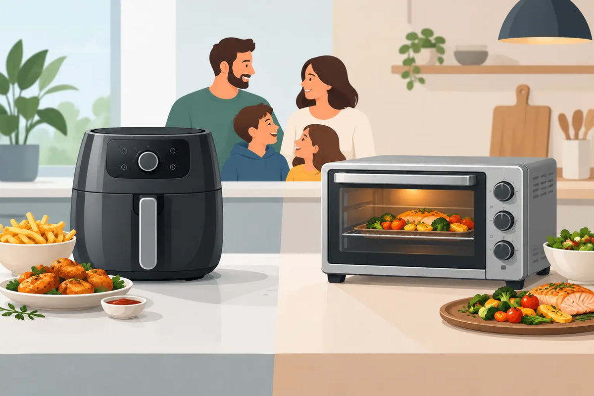 Airfryer eller miniovn til familien? Vælg rigtigt