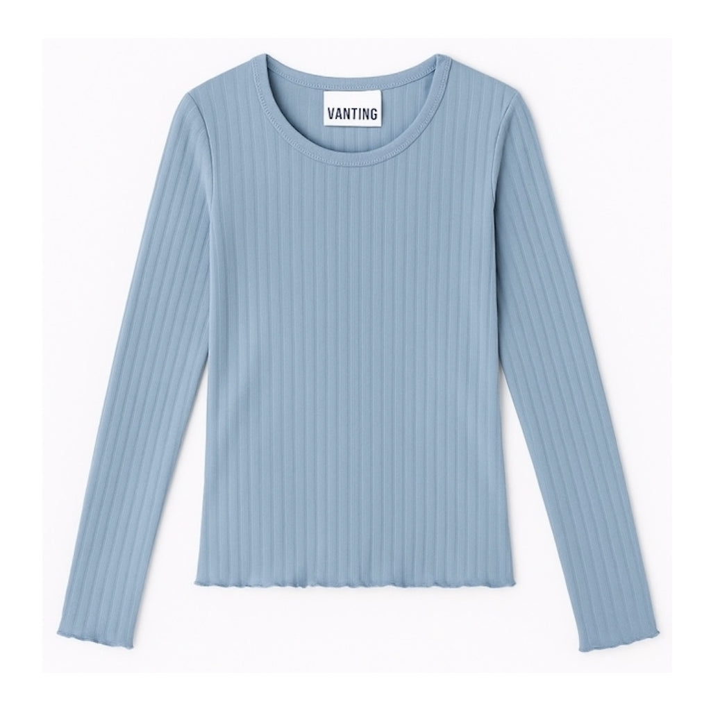 9701 Bluse fra Vanting – ribstrikket bluse