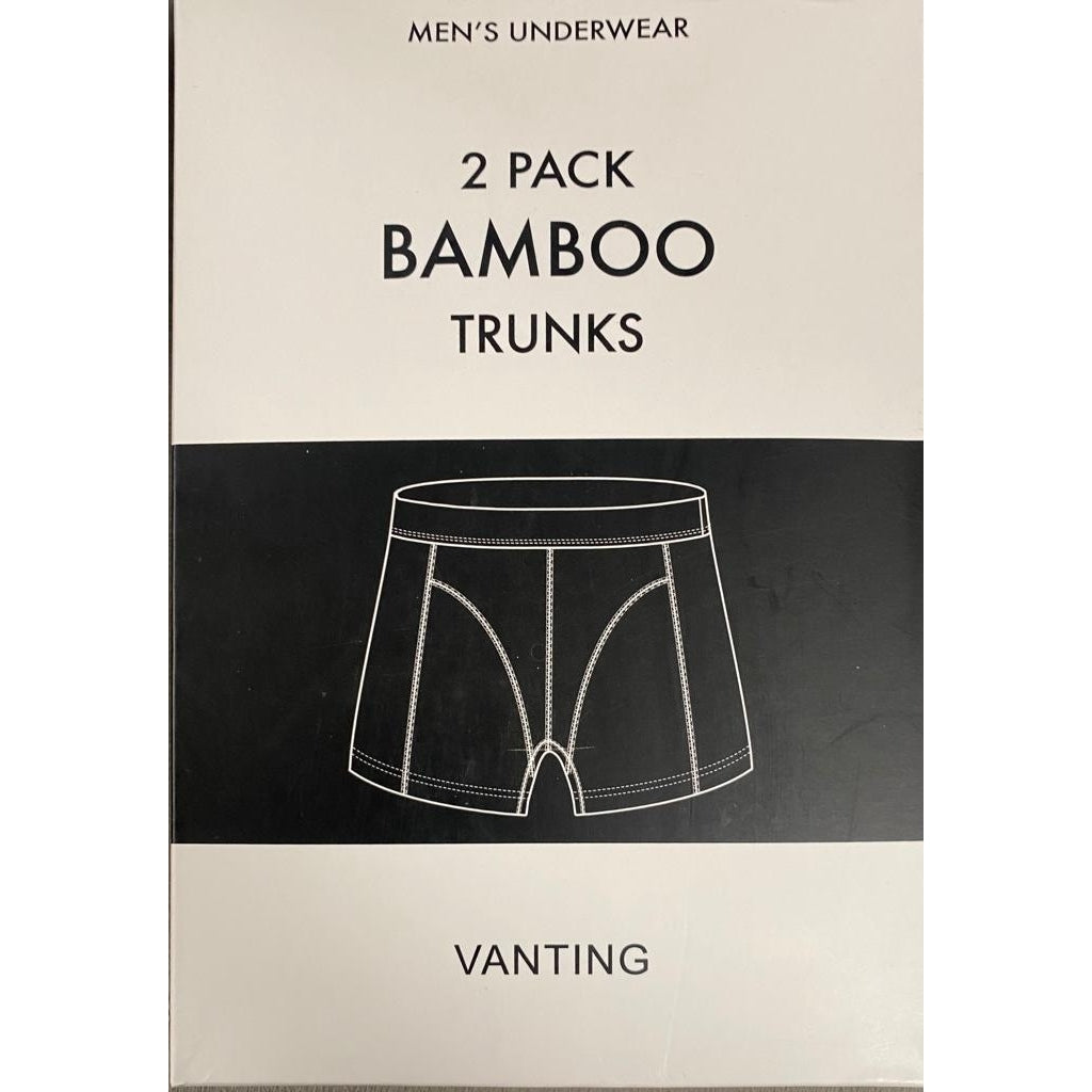 Vanting 2 PAK Bamboo Trunks Black