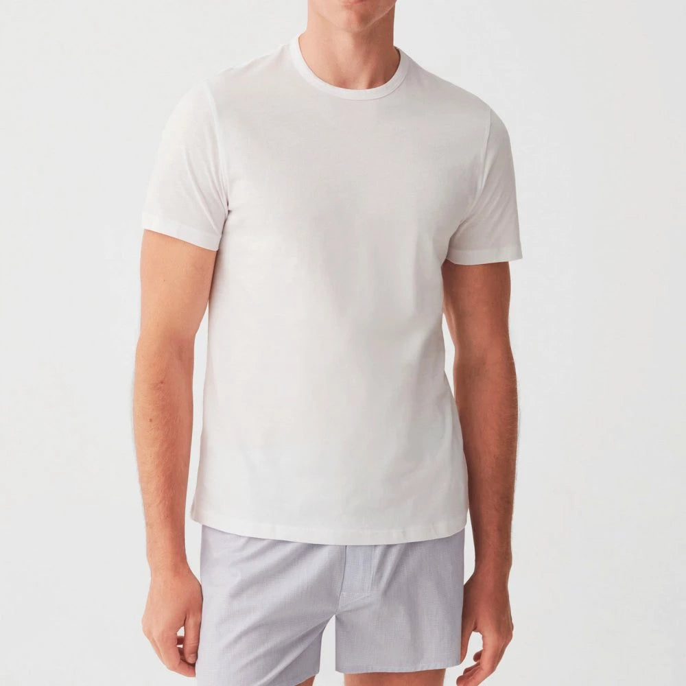 GIANVAGLIA Mænd Basic T-shirt  - Hvid og sort