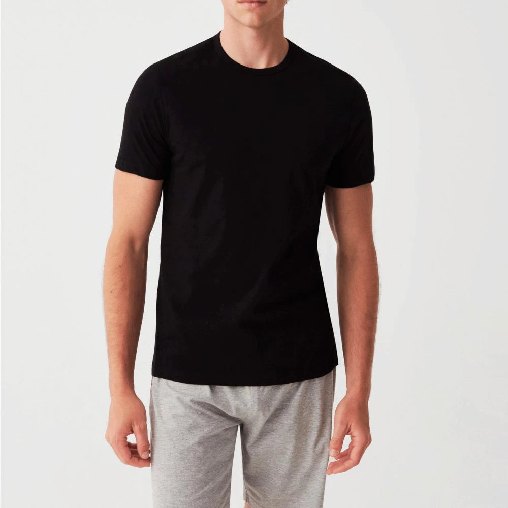 GIANVAGLIA Mænd Basic T-shirt  - Hvid og sort