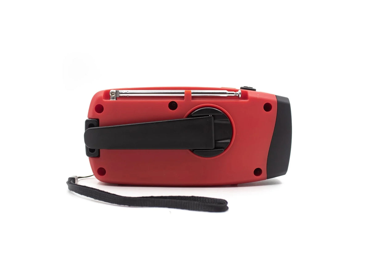 DENVER SCR-2007 - Emergency Radio - Solar - Dynamo - 2000 mAh Powerbank - FM - FM - Mono - Rød