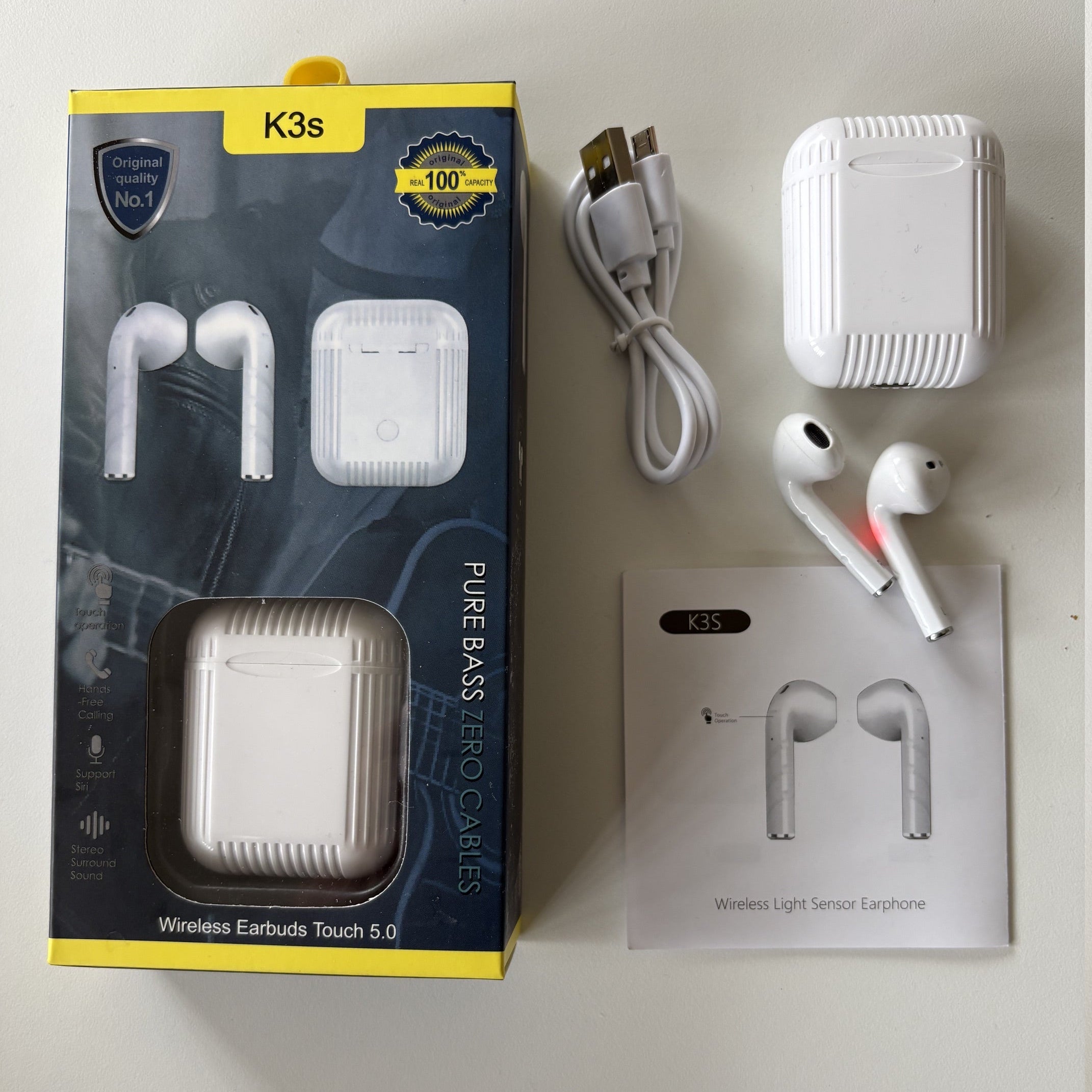 K3s Earbuds trådløs bluetooth headset
