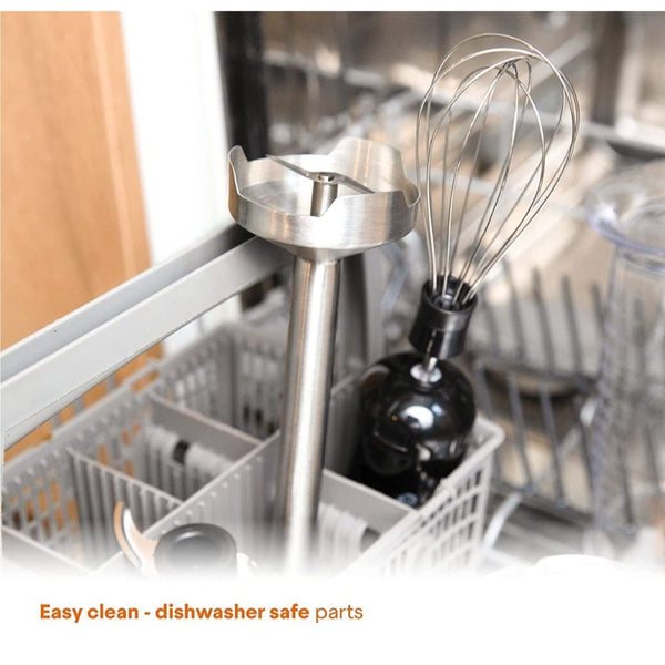 Royalty Line RL-ESMS800BLK: 3-i-1 stavblendersæt - Powerpisker, dykblender, hakker - sort/rød