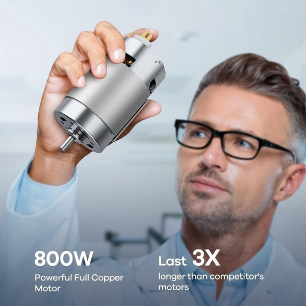 Royalty Line RL-ESMS800BLK: 3-i-1 stavblendersæt - Powerpisker, dykblender, hakker - sort/rød