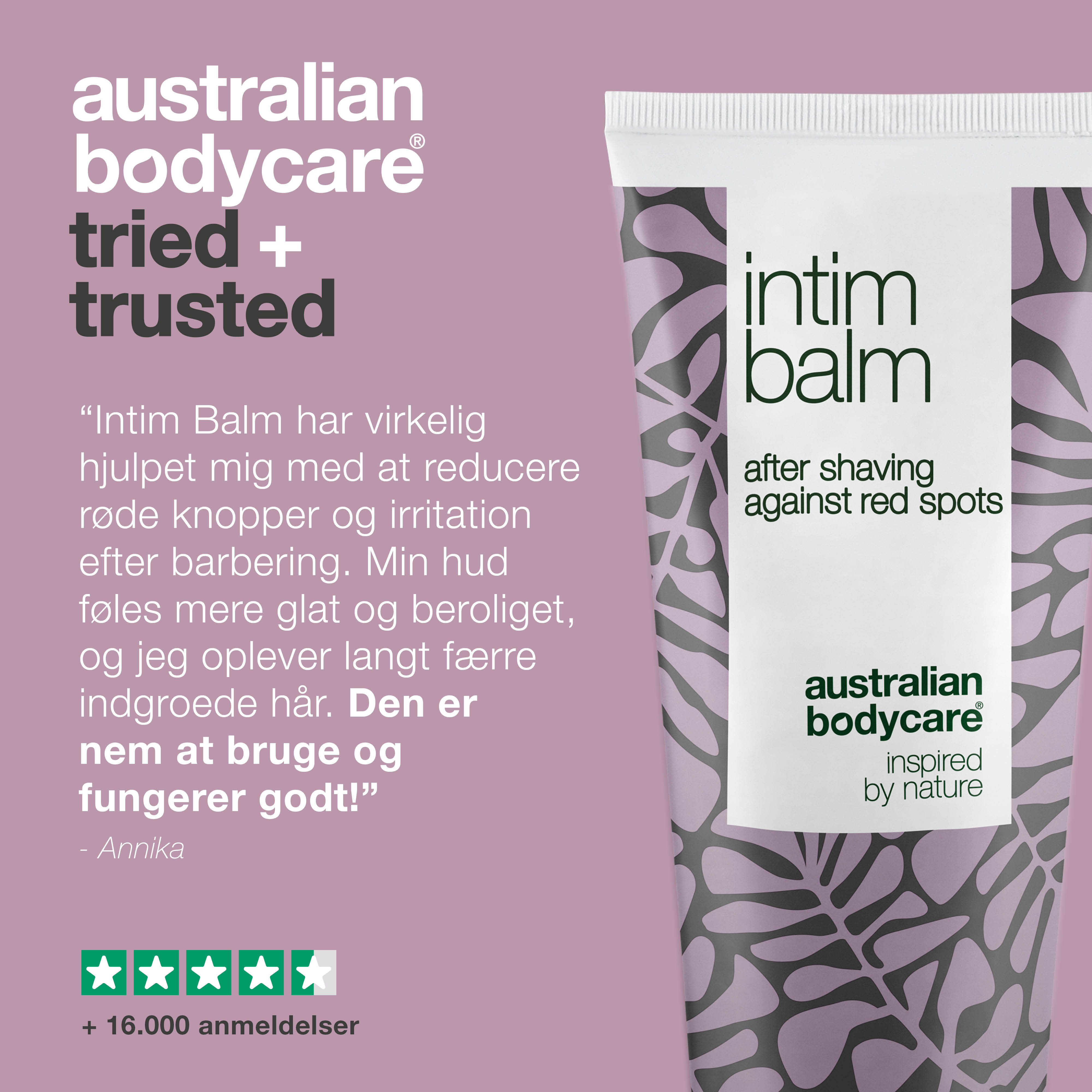 Intim Balm aftershave mod barberknopper — Aftershave mod røde knopper og indgroede hår efter intimbarbering