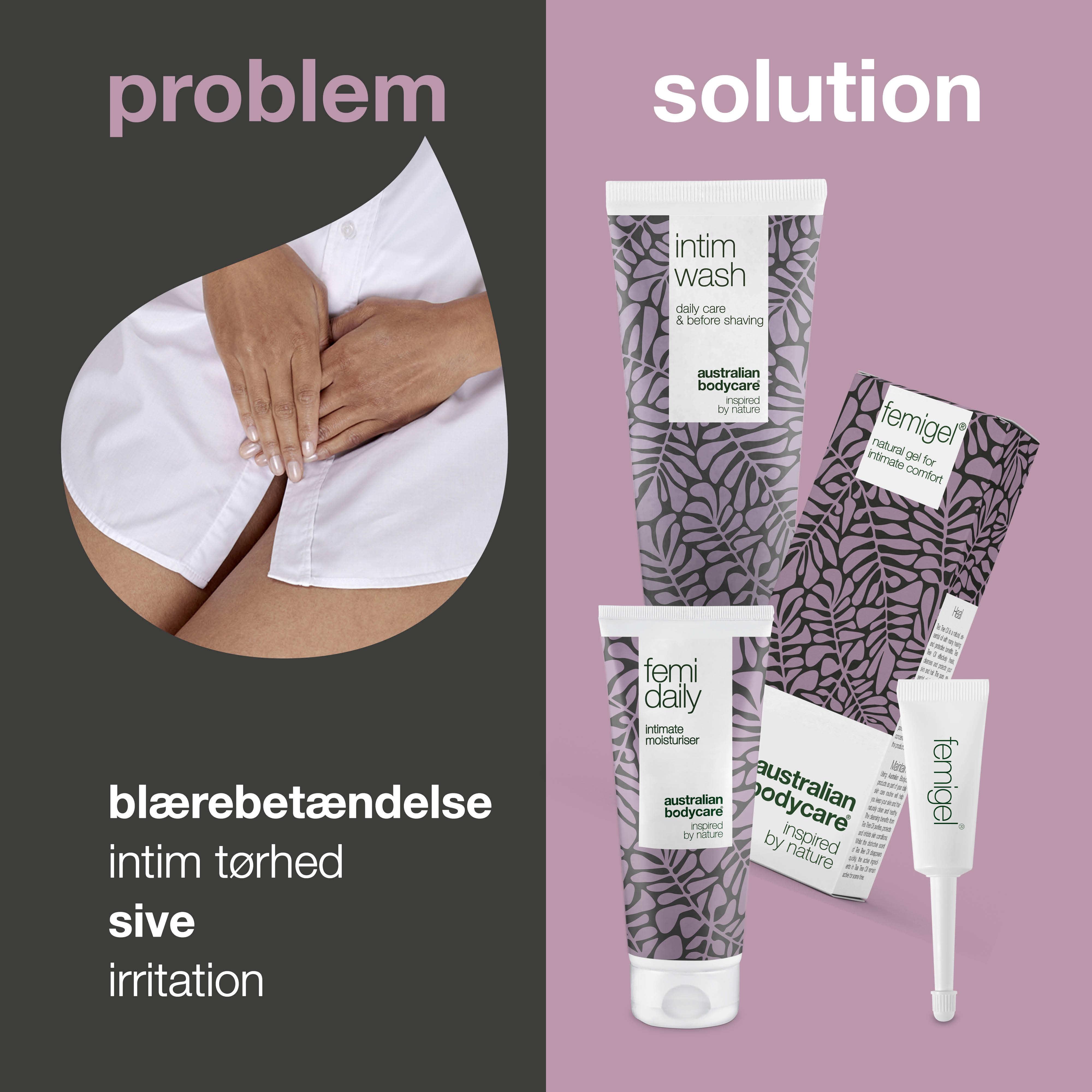 3 produkter mod intimt ubehag — Intimpleje mod tørhed, lugt, kløe og andre intimproblemer