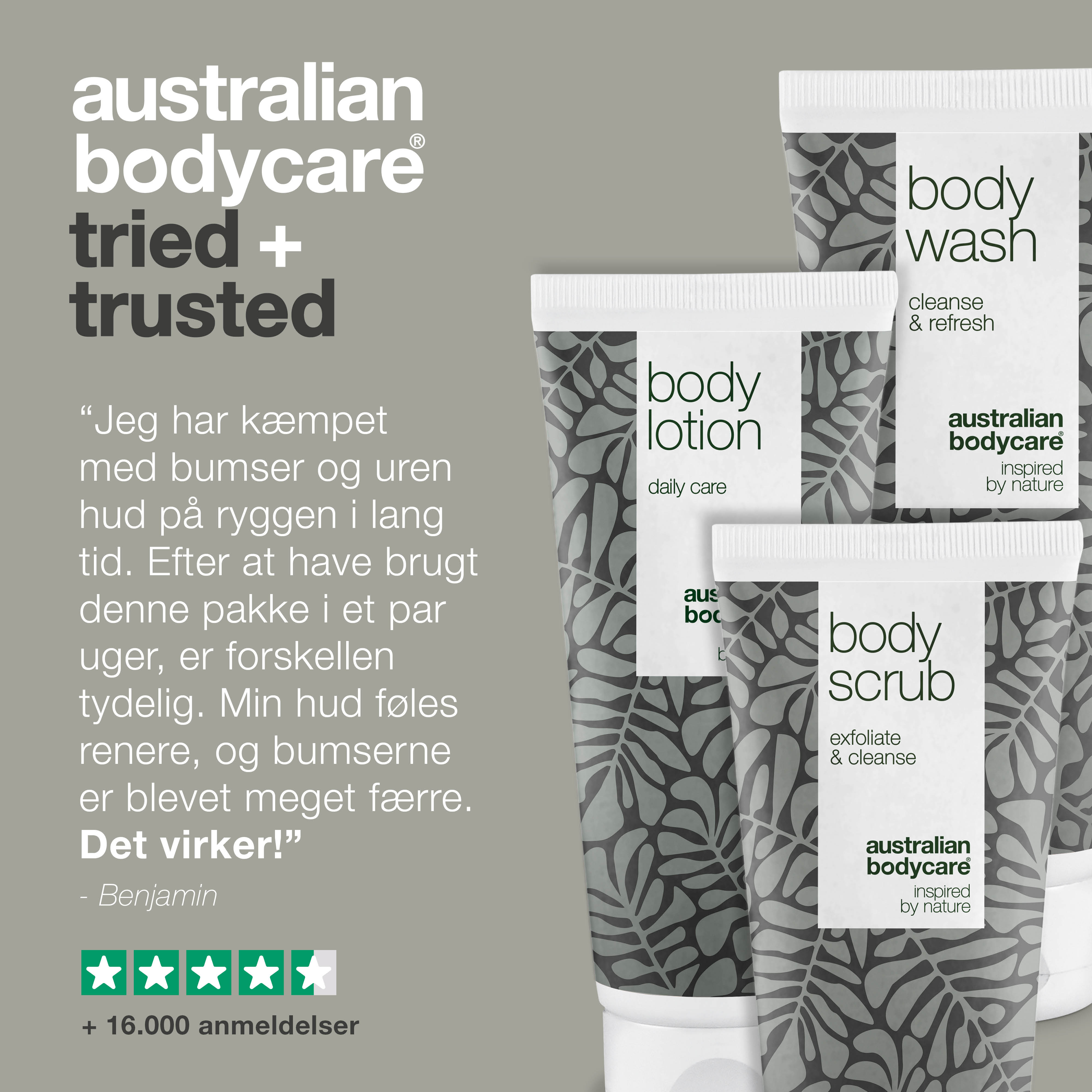 Pakke til eksfoliering — 3 produkter til dybderens af talgknopper og uren hud på kroppen