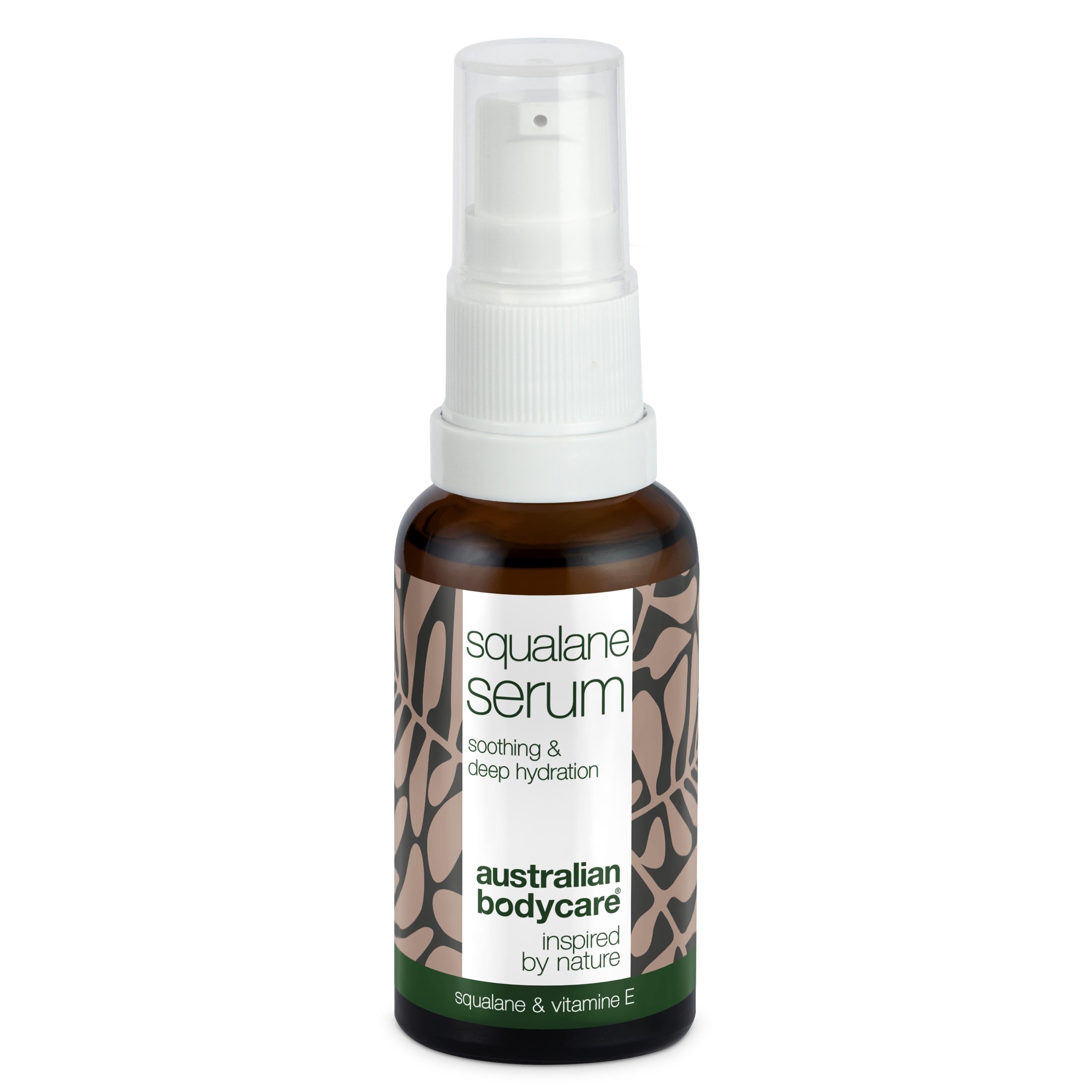 Fugtgivende ansigtsserum med Squalane & E-vitamin — Squalane & E-vitamin giver dyb hydrering til tør hud. Let, ikke-fedtet serum, der efterlader huden blød og smidig.