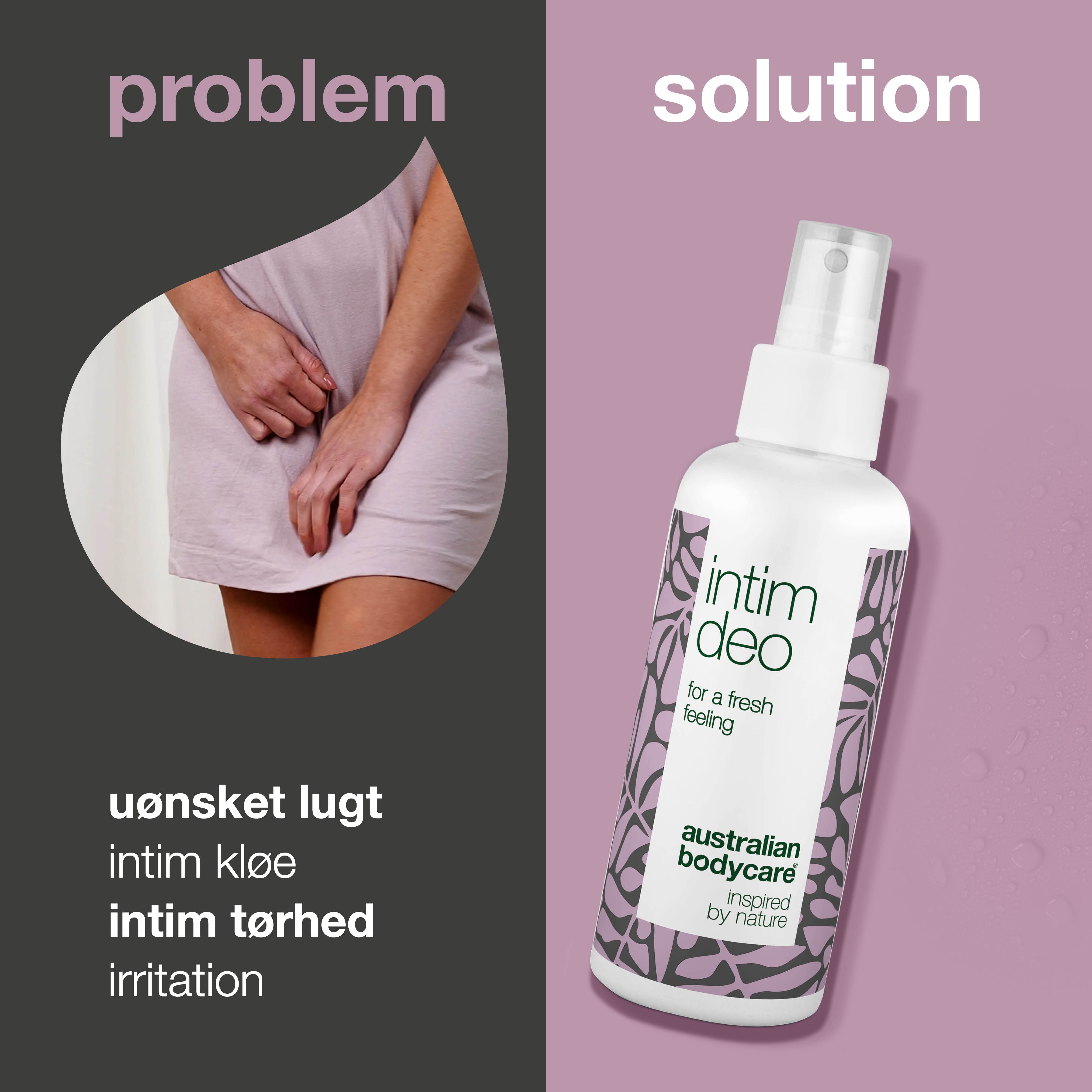 Intim Deo mod uønsket lugt — Intim deodorant modvirker lugt fra underliv og irritation i intimområdet