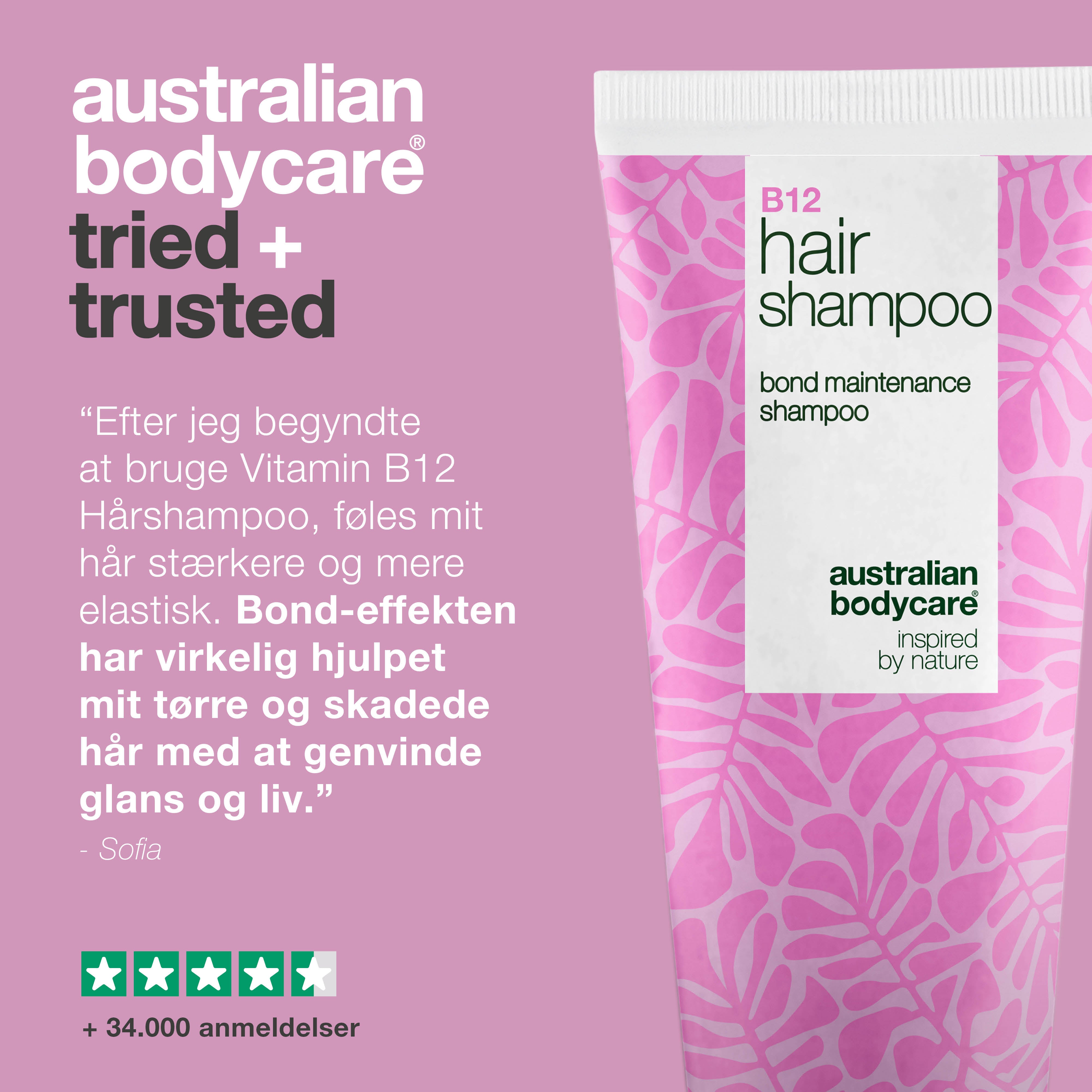 Vitamin B12 Hårshampoo – styrker og reparerer skadet hår — Vitamin B12 Hårshampoo plejer tørt, svækket hår og beskytter med bond-effekt. Beriget med Vitamin B12, Elaya Renova™ og Glycerin.