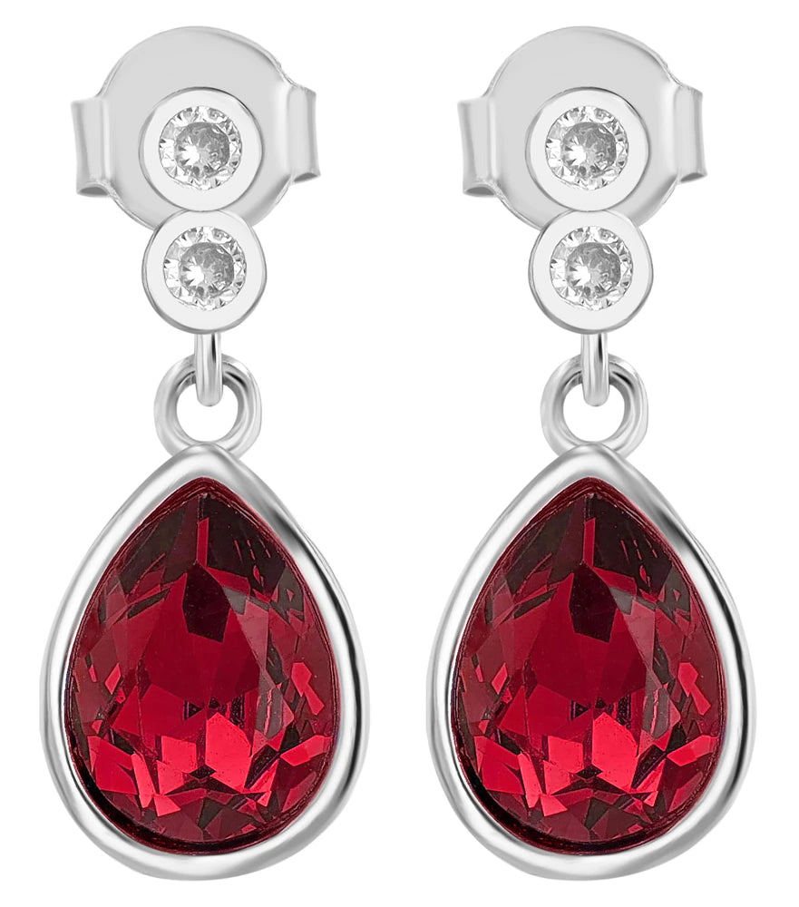 "Carli" 925/- Ægte Sølv Øreringe rhodium belagt