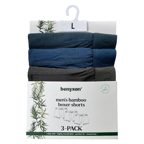 Benysøn Bamboo Men Boxershorts 3 Pack EXCELLENT QUALITY!