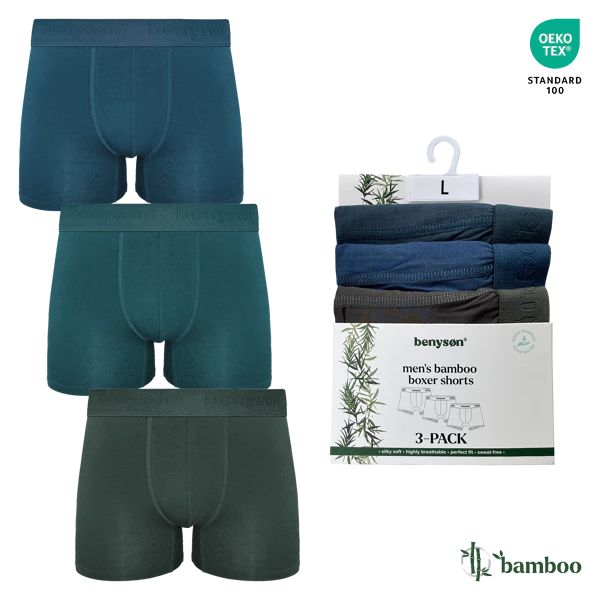 Benysøn Bamboo Men Boxershorts 3 Pack EXCELLENT QUALITY!