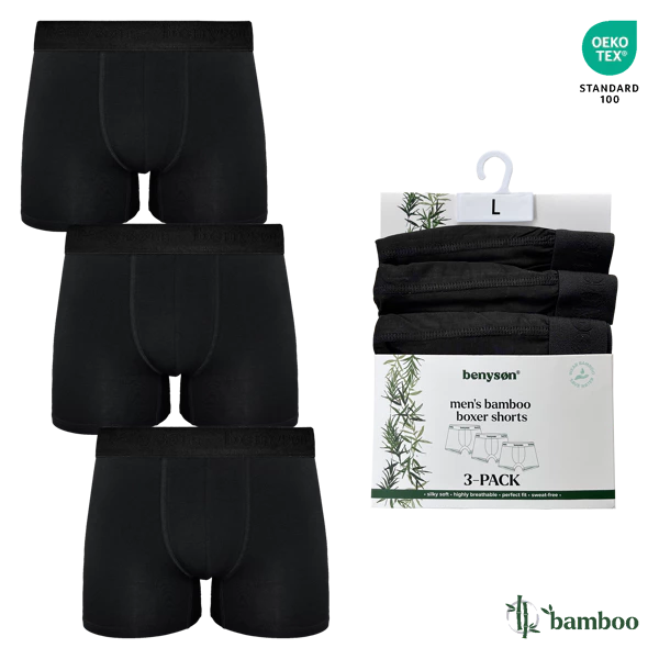 Benysøn Bamboo Men Boxershorts 3 Pack EXCELLENT QUALITY!