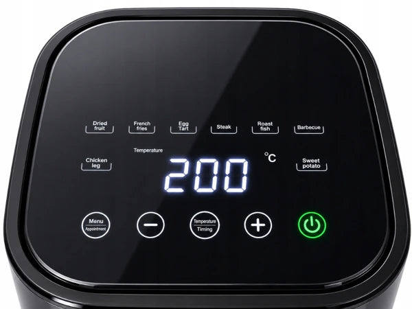 Verk Group Airfryer 1200w 4l touchpanel 8 programmer