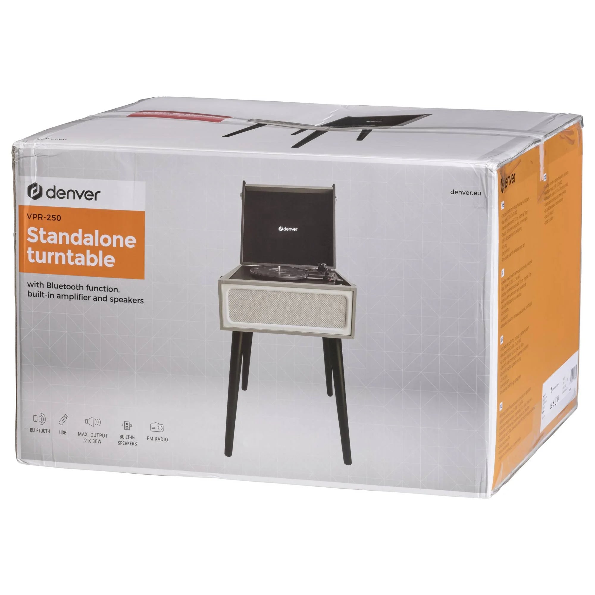 DENVER VPR-250 - Pladespiller på ben FM/USB/Bluetooth