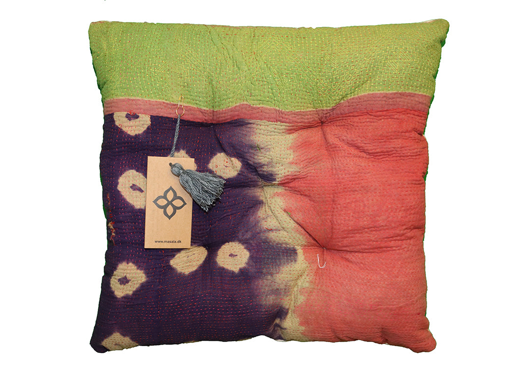 Kantha vintage hynde 40*40 cm bomuld