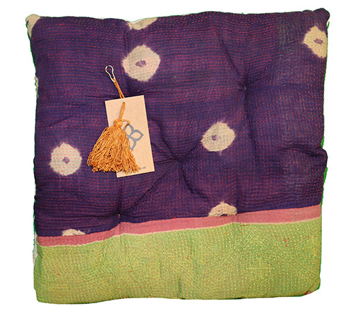 Kantha vintage hynde 40*40 cm bomuld