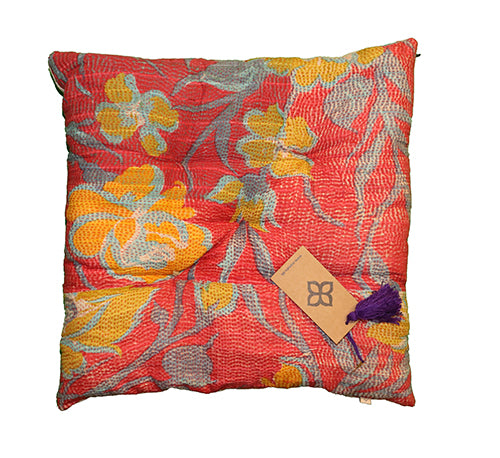 Kantha vintage hynde 40*40 cm bomuld