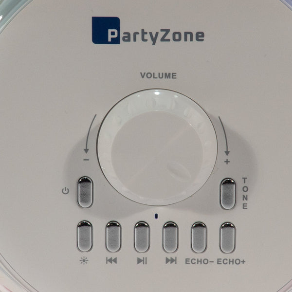 PartyZone Karaoke Sæt m. 2 Mikrofoner (Hvid)