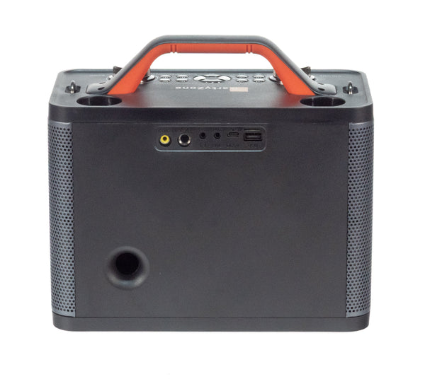 PartyZone Karaoke Højttaler m. 2 Mikrofoner (Sort)