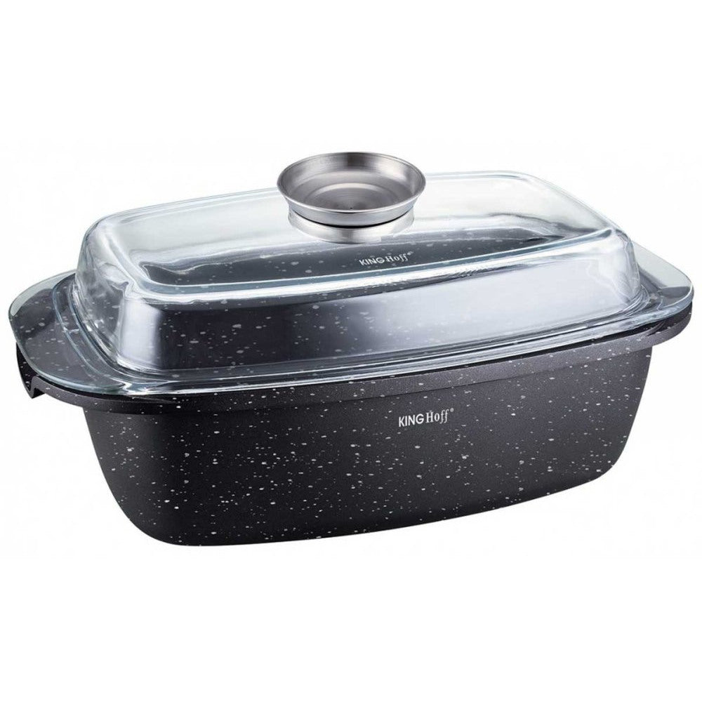 Kinghoff Stegeso med glaslåg og krydderibeholder 5,5l KH-1608