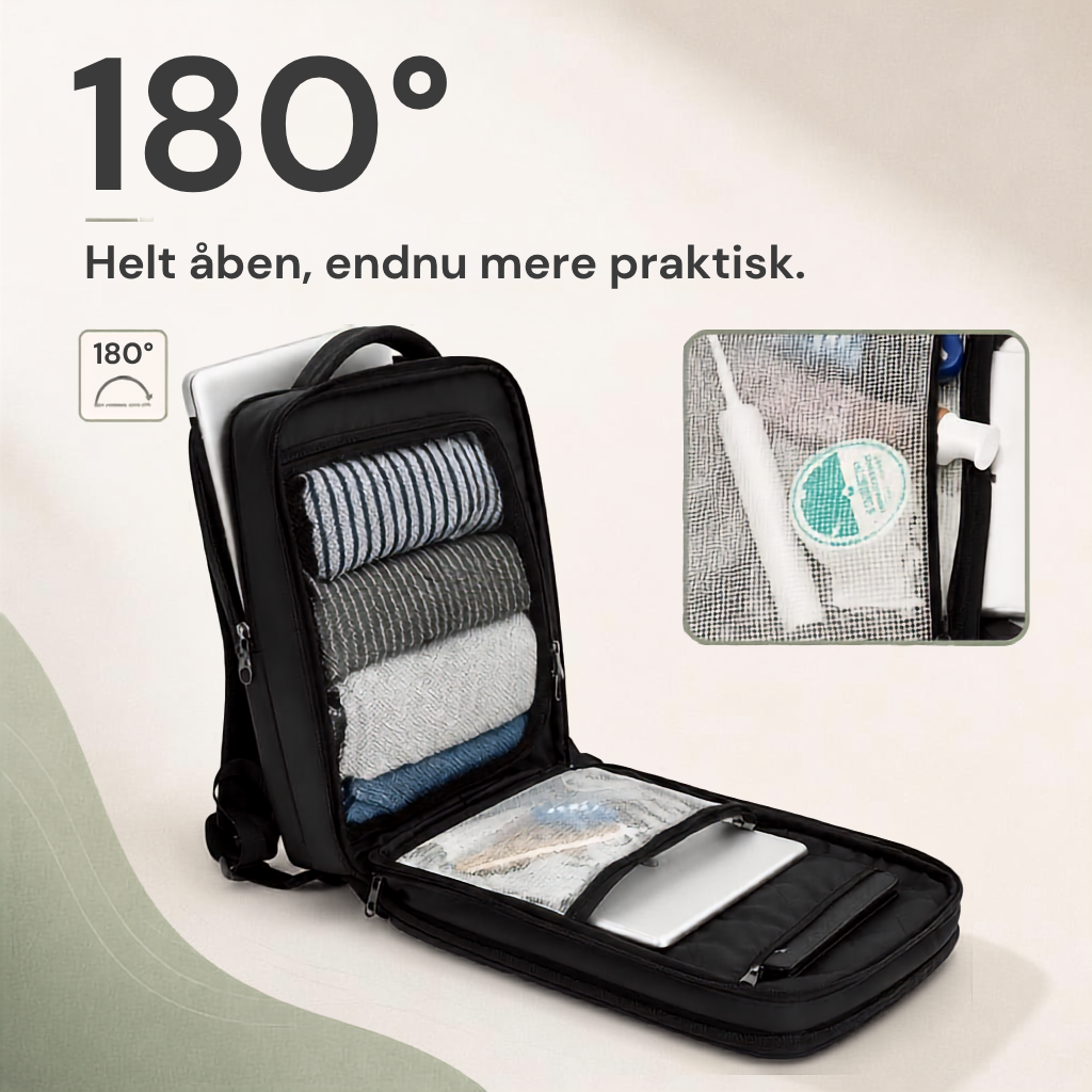 Byrygsæk 23 – Organiseret Dagstursrygsæk med 180° Åbning