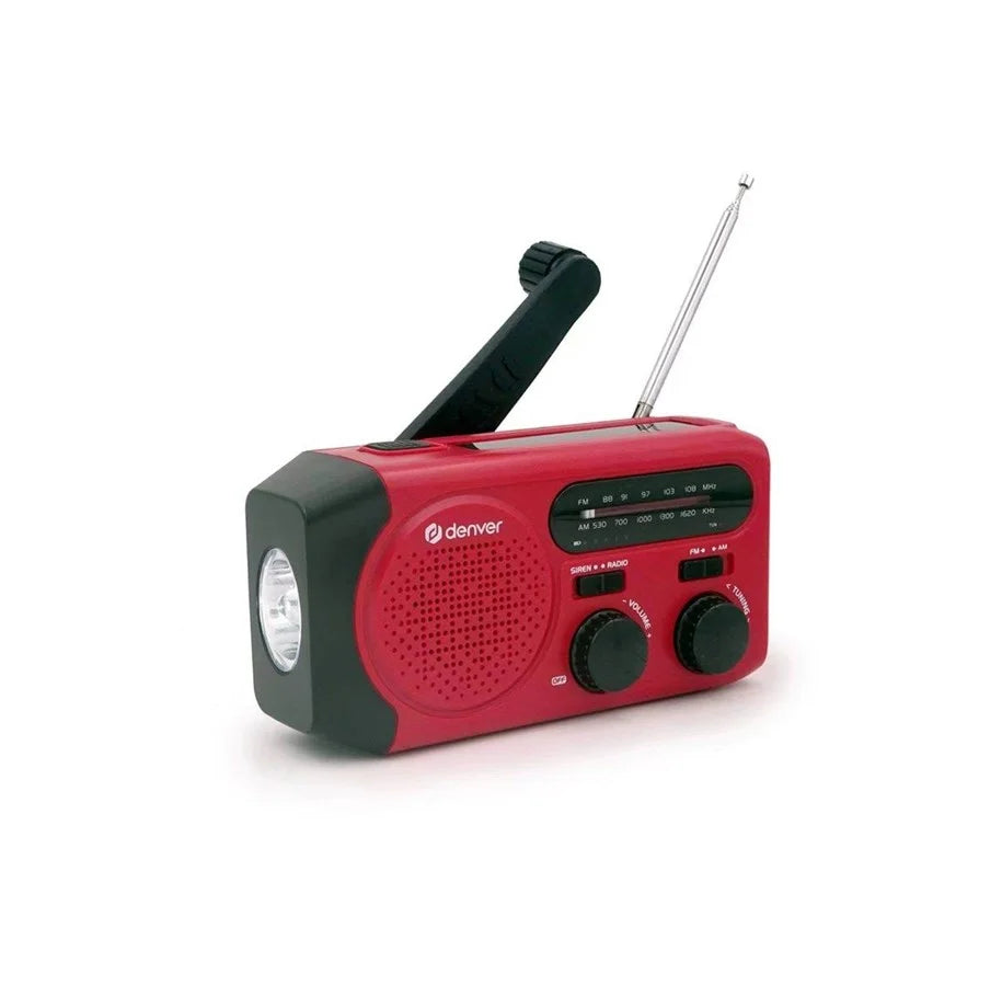 DENVER SCR-2010 - Emergency Radio - Solar - Dynamo - 2000mAh Powerbank - AM/FM